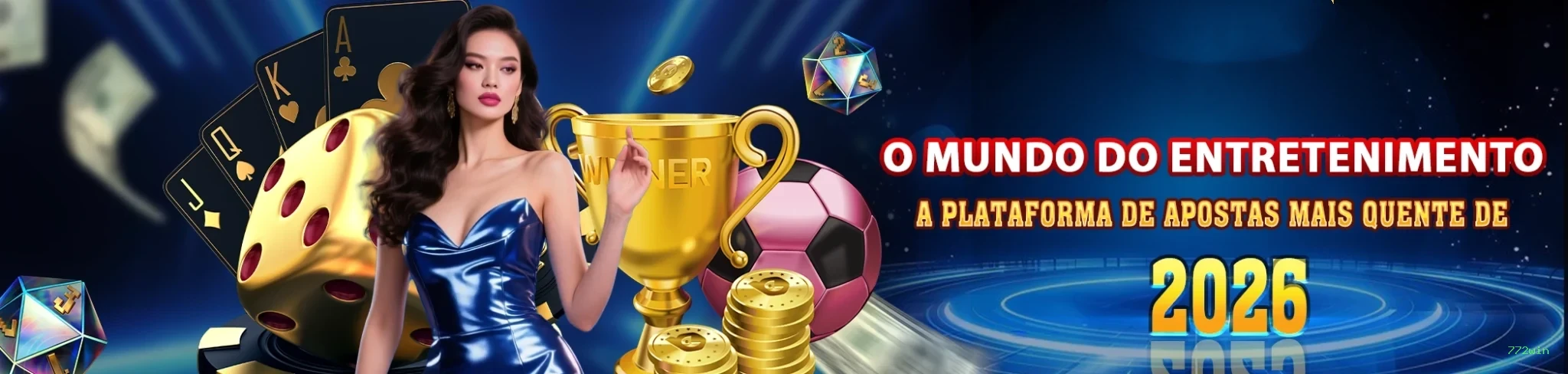 Imagem promocional do cassino online da 772win mostrando jogos ao vivo