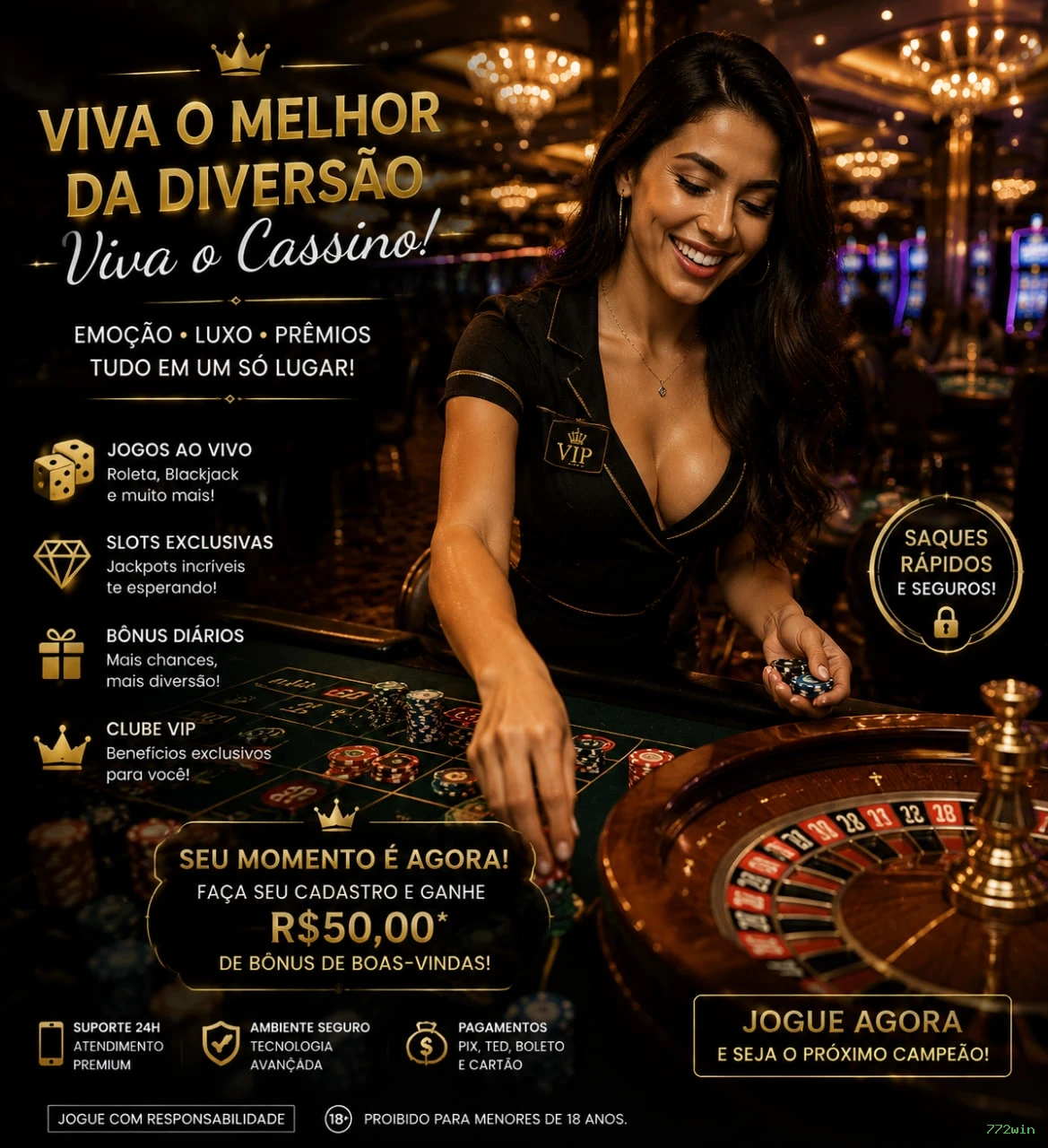 Imagem promocional dos jogos Fortune da 772win